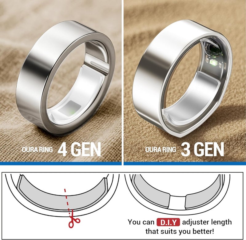 Omilly Smart Ring Size Adjuster - Invisible Fit for Oura Ring Gen 4/3, Samsung Galaxy Ring, Ultra Human Ring AIR, RingConn 2/1, Amazfit Helio - Loose Ring Sizing Kit, Comfortable & Discreet Accessories - Image 4